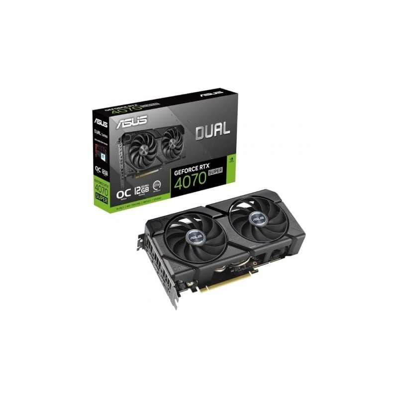 Tarjeta Gráfica Asus Dual GeForce RTX 4070 SUPER EVO OC- 12GB GDDR6X