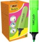 Caja de Marcadores Fluorescentes Bic Highlighter Flat Neón- 12 unidades- Verdes