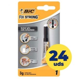 Caja de Pegamento en Tubo Bic Fix Strong- 3g- 24 unidades