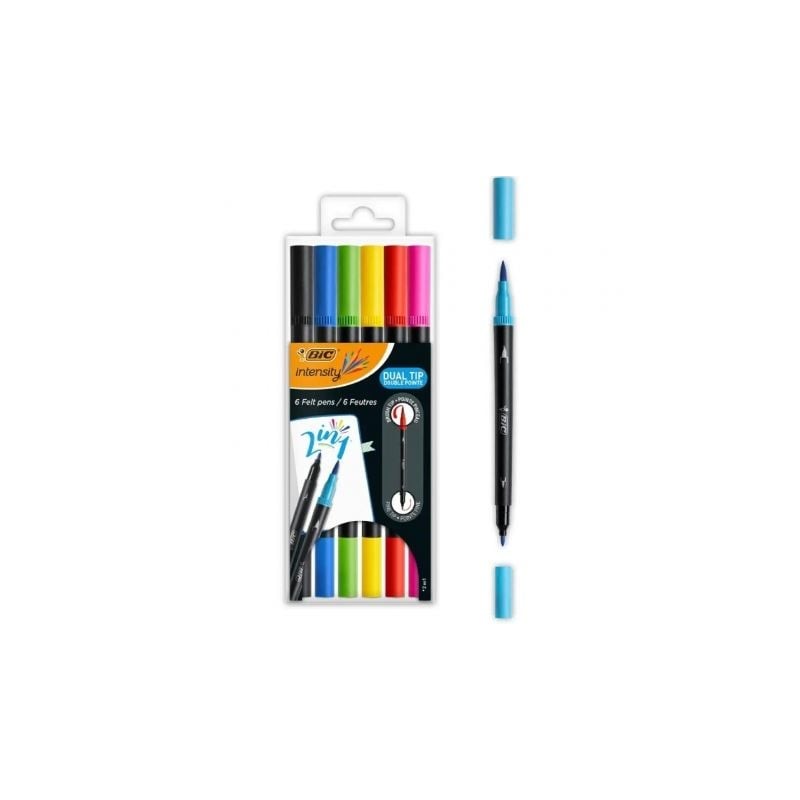 Rotuladores Punta Fina Bic Intensity Dual Tip 989694- Colores Surtidos