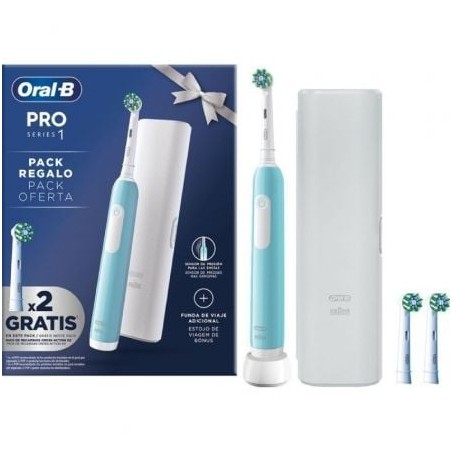 Cepillo Dental Braun Oral-B Pro Series 1- Incluye 2 cabezales- Azul