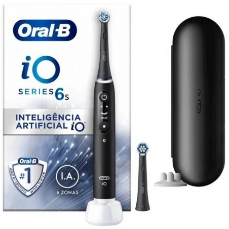 Cepillo Dental Braun Oral-B iO 6- Incluye 2 Recambios- Negro