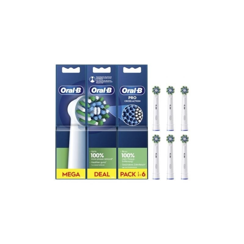 Cabezal de Recambio Braun para cepillo Braun Oral-B Pro Cross Action- Pack 6 uds