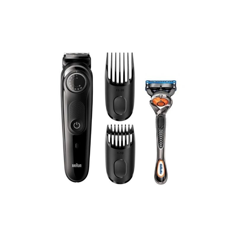 Cortabarbas Braun Beardtrimmer Series 3000 BT3242- con Batería- Incluye Gillette F5 ProGlide