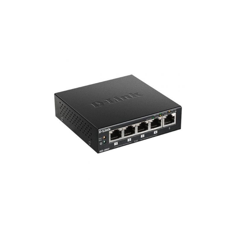 Switch D-Link DGS-1005P 5 Puertos- RJ-45 10-100-1000 PoE