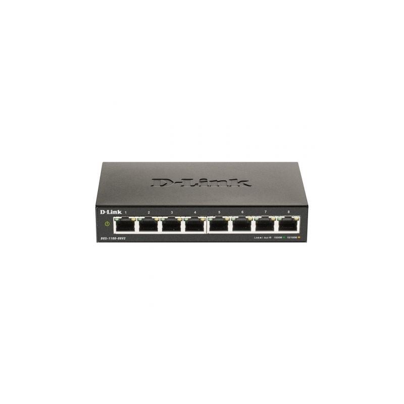 Switch Gestionable D-Link DGS-1100-08V2 8 Puertos- RJ-45 10-100-1000