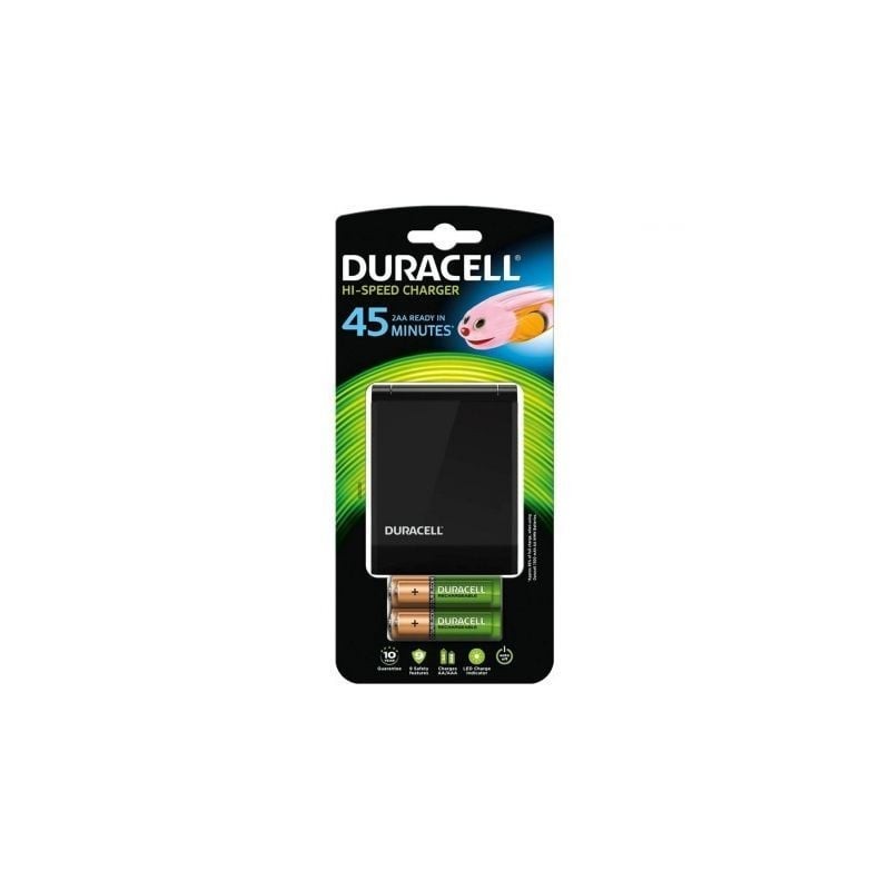 Cargador de Pilas Duracell CEF27EU-EU- capacidad 2 pilas AA y AAA- 2 Pilas AA y 2 AAA Incluidas