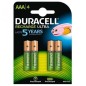 Pack de 4 Pilas AAA Duracell HR03-A- 1-2V- Recargables