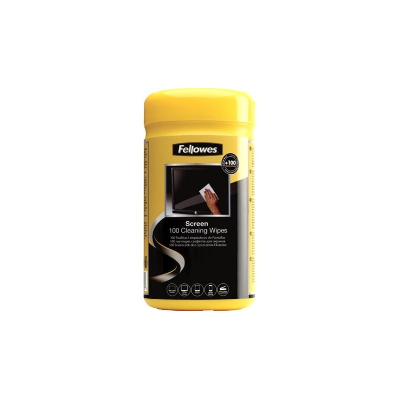 Dispensador de 100 Toallitas Fellowes 9183101 para Limpieza de Pantallas