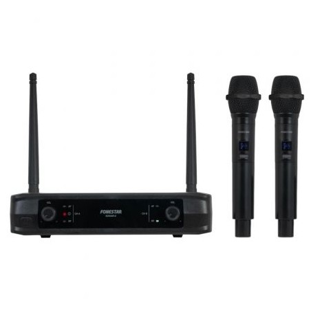 Micrófono Inalámbrico Doble Mano UHF Fonestar SONAIR-2M- Incluye Receptor