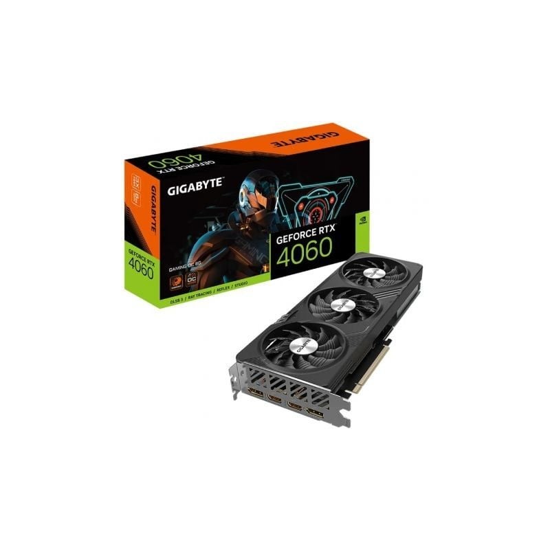 Tarjeta Gráfica Gigabyte GeForce RTX 4060 GAMING OC 8G- 8GB GDDR6