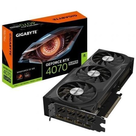 Tarjeta Gráfica Gigabyte GeForce RTX 4070 SUPER WindForce OC 12G- 12GB GDDR6X