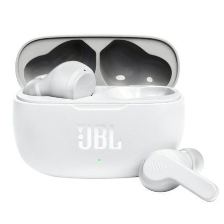 Auriculares Bluetooth JBL Wave 200TWS con estuche de carga- Autonomía 5h- Blancos