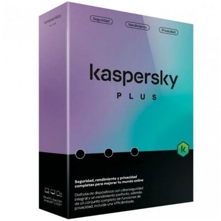 Antivirus Kaspersky Plus- 5 Dispositivos- 1 Año