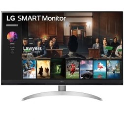 Smart Monitor LG 32SQ700S-W 31-5"- 4K- Smart TV- Multimedia- Regulable en altura- Plata y Blanco