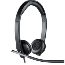 Auriculares Logitech H650e- con Micrófono- USB- Negros