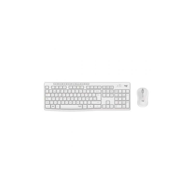 Teclado y Ratón Inalámbricos Logitech Silent Touch MK295- Blanco