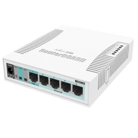 Switch Mikrotik CSS106-5G-1S 6 Puertos- RJ45 10-100-1000- SFP- PoE