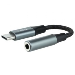 Conversor USB Tipo-C Nanocable 10-24-1204- USB Tipo-C Macho - Jack 3-5 Hembra