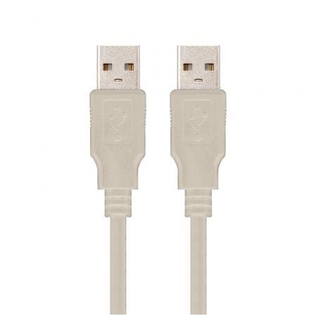 Cable USB 2-0 Nanocable 10-01-0303- USB Macho - USB Macho- 2m- Beige