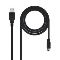 CABLE USB(A) 2-0 A MINI USB 5 PIN NANOCABLE 0-5M NEGRO