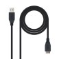 CABLE USB(A) 3-0 A MICRO USB(B) 3-0 NANOCABLE 1M NEGRO