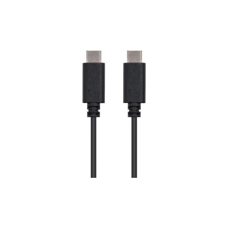 Cable USB 2-0 Tipo-C Nanocable 10-01-2301- USB Tipo-C Macho - USB Tipo-C Macho- 1m- Negro