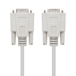 Cable Serie RS232 Nanocable 10-14-0203- DB9 Macho - DB9 Hembra- 3m- Beige