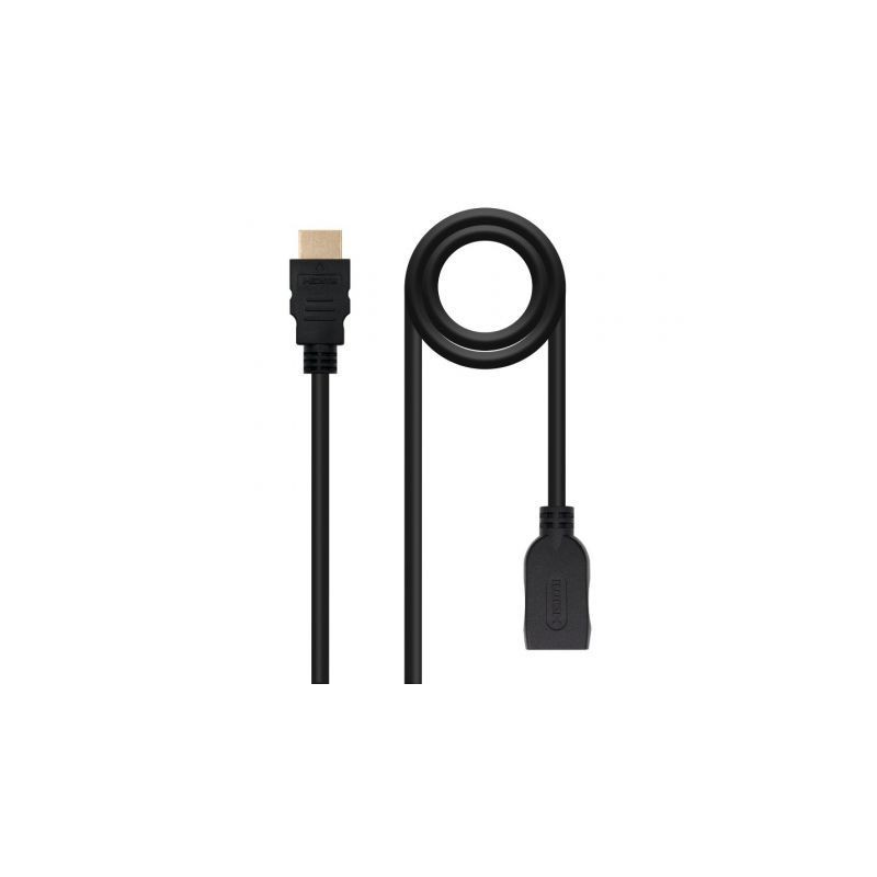 Cable Alargador HDMI Nanocable 10-15-1013- HDMI Macho - HDMI Hembra- 3m- Negro