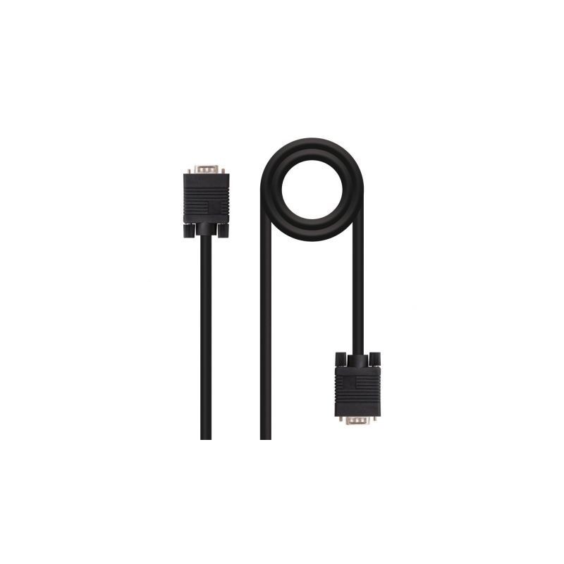 Cable SVGA Nanocable 10-15-1305- VGA Macho - VGA Macho- 5m- Negro