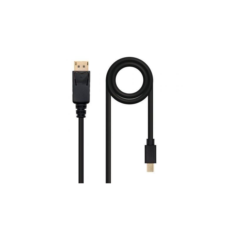 Cable Mini DisplayPort Nanocable 10-15-2402- Mini DisplayPort Macho - DisplayPort Macho- 2m- Negro