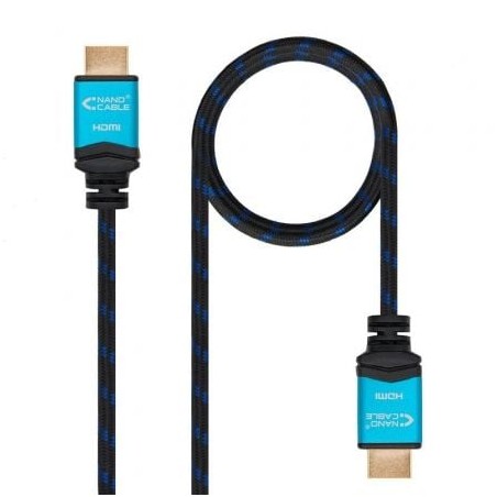 Cable HDMI 2-0 4K Nanocable 10-15-3707- HDMI Macho - HDMI Macho- 7m- Negro- Azul