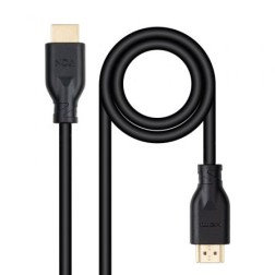 Cable HDMI 2-0 4K CCS Nanocable 10-15-3900- HDMI Macho - HDMI Macho- 50cm- Negro