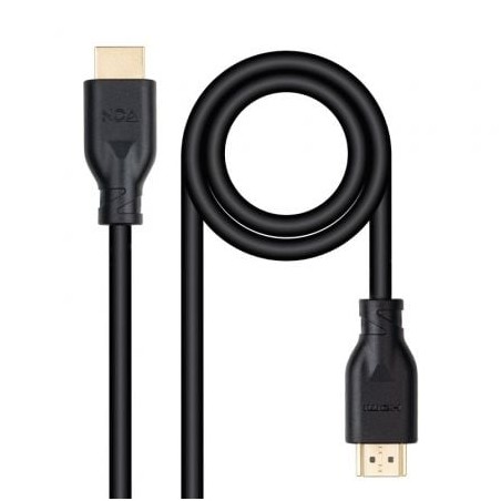 Cable HDMI 2-0 4K CCS Nanocable 10-15-3902- HDMI Macho - HDMI Macho- 2m- Negro