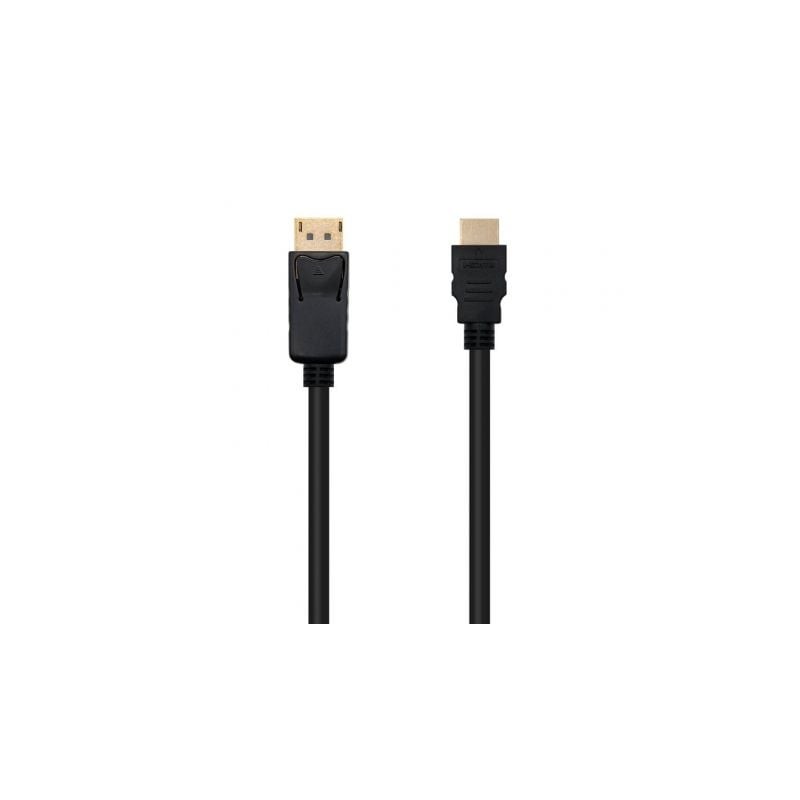 Cable Conversor Nanocable 10-15-4300- Displayport Macho - HDMI Macho- 50cm- Negro