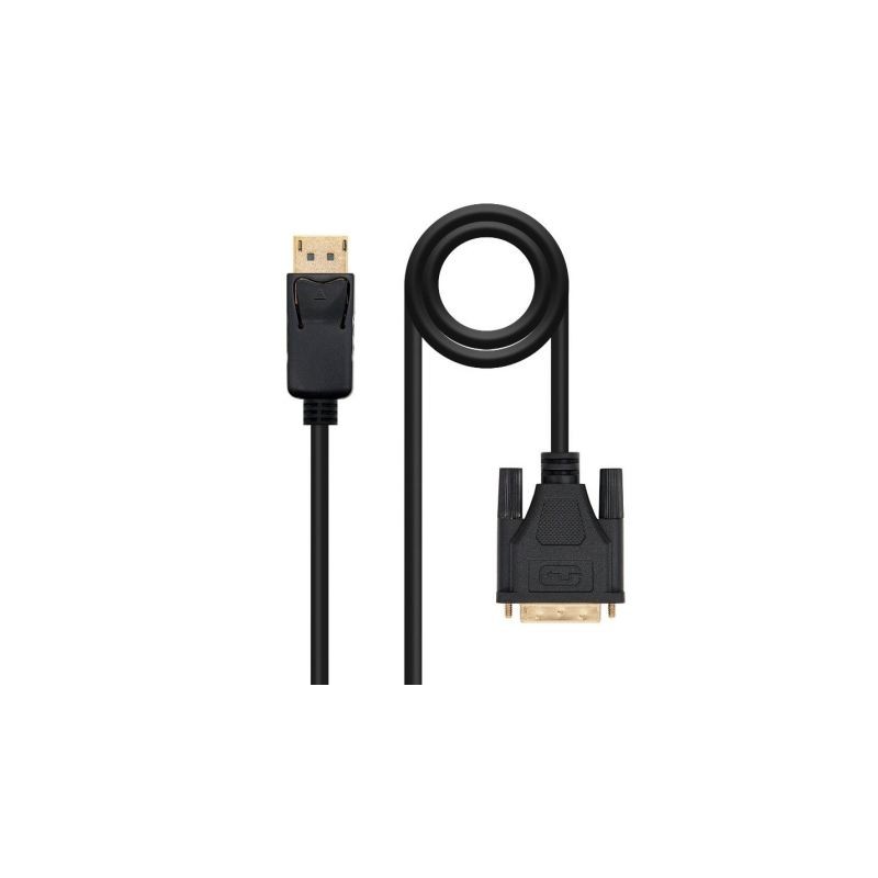 Cable Conversor Nanocable 10-15-4502- Displayport Macho - DVI Macho- 2m- Negro