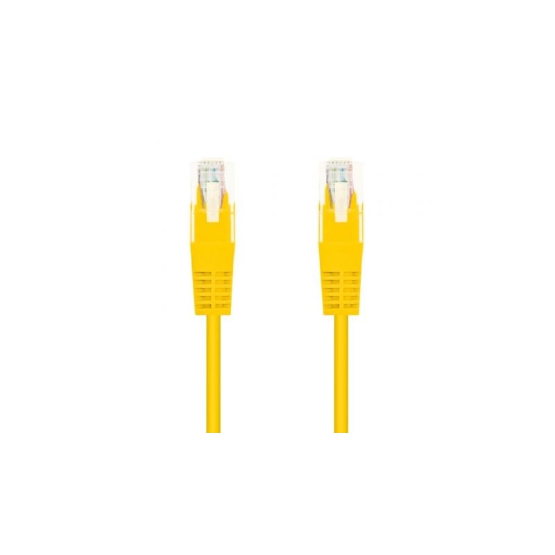 Cable de Red RJ45 UTP Nanocable 10-20-0400-L25-Y Cat-6- 25cm- Amarillo