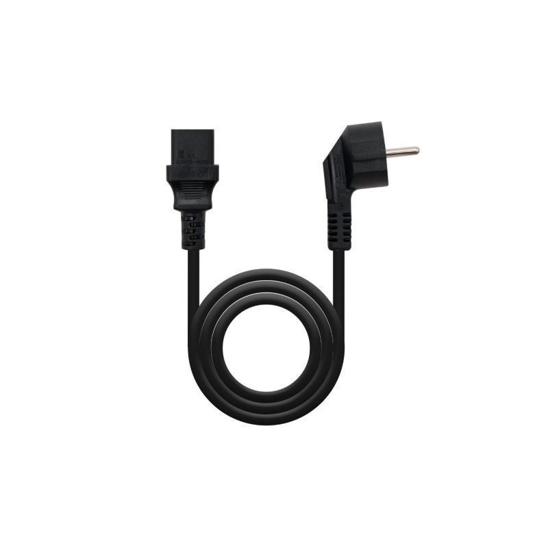 Cable Alimentación CPU Nanocable 10-22-0102-L2- CEE7 Macho - C13 Hembra- 2m- Negro