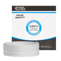 Bobina de Cable RJ45 UTP Nanocable 10-20-0302 Cat-5e- 100m- Gris