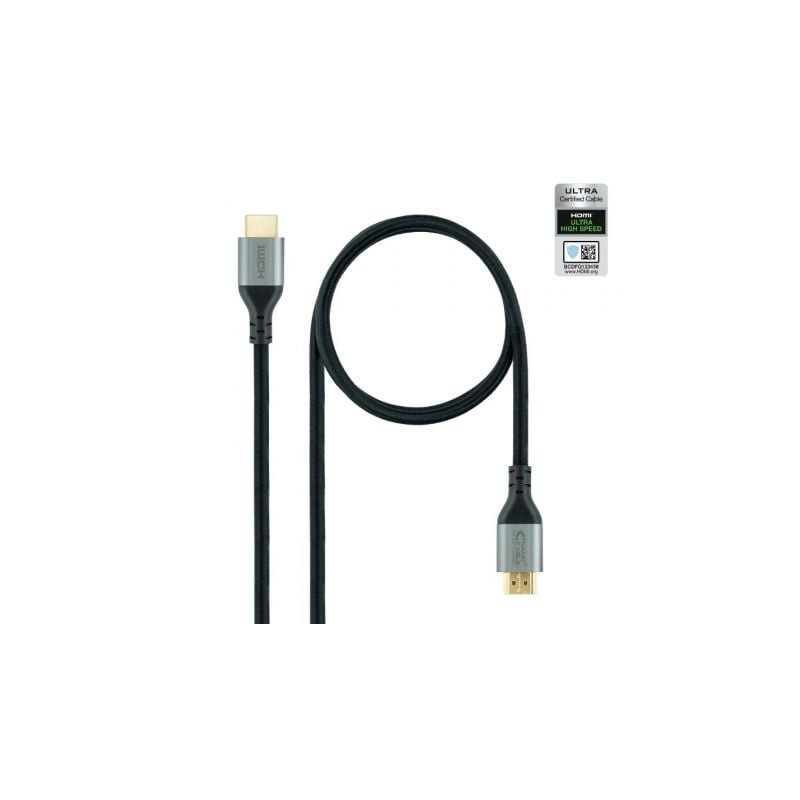 Cable HDMI 2-1 8K Nanocable 10-15-8103- HDMI Macho - HDMI Macho- 3m- Certificado- Negro