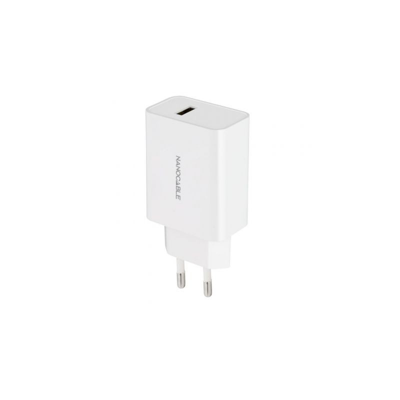 Cargador de Pared Nanocable 10-10-2003- 1xUSB- 2-1A- Blanco