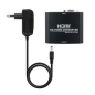 Conversor Nanocable 10-16-2101-BK- HDMI Hembra - VGA Hembra- Jack 3-5 Hembra- 15cm- Negro