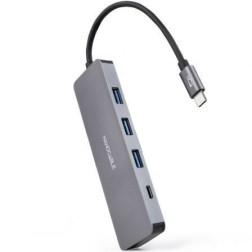 Hub USB Tipo-C Nanocable 10-16-4409- 3xUSB- 1xUSB Tipo-C- Gris