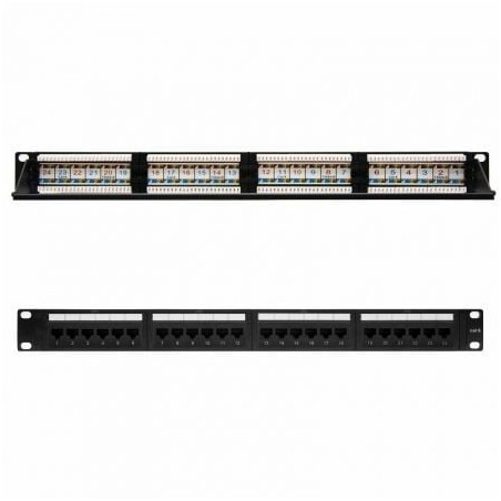 Patch Panel Nanocable 10-21-3124- 24 Puertos- Cat-6- Altura 1U