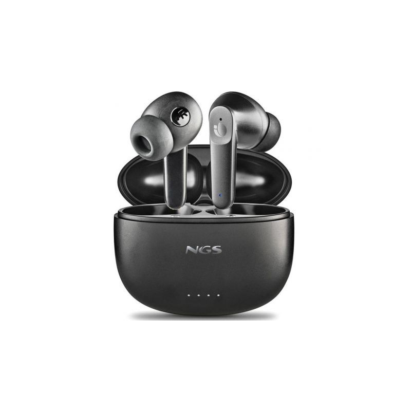 Auriculares Bluetooth NGS Ártica Hush con estuche de carga- Autonomía 4h- Negros