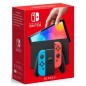 Nintendo Switch Versión OLED Azul Neón-Rojo Neón- Incluye Base- 2 Mandos Joy-Con