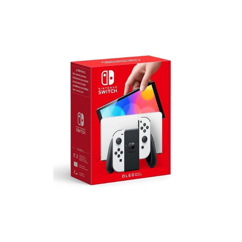 Nintendo Switch Versión OLED Blanca- Incluye Base- 2 Mandos Joy-Con