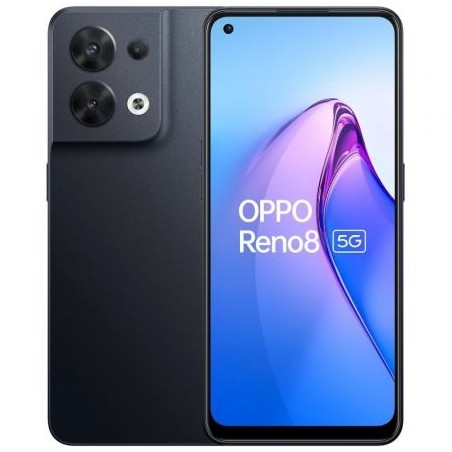 Smartphone Oppo Reno 8 8GB- 256GB- 6-43"- 5G- Negro Brillante