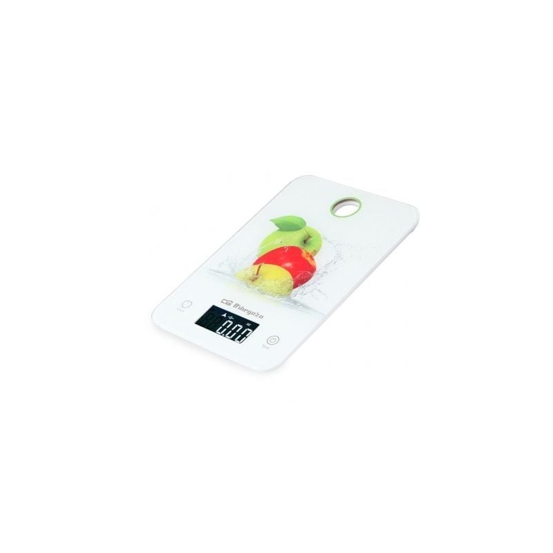 Báscula de Cocina Electrónica Orbegozo PC 1020- hasta 5kg- Blanca