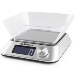 Báscula de Cocina Electrónica Orbegozo PC 1030- hasta 5kg- Plata